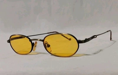 Wire Rig 666v Eyeglasses Gun Metal 45□17-140 Yellow Lenses - Image 1 of 4