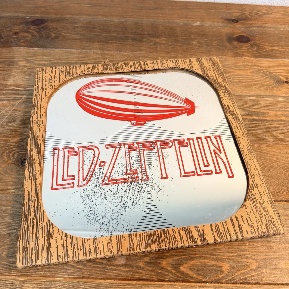 Espejo de carnaval vintage Led Zeppelin 12x12 imagen de canción de cisne de vidrio Foto 1 de 4