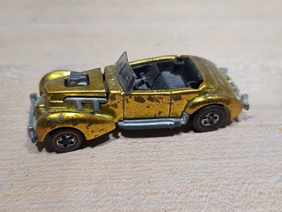 Vintage Redline Hot Wheels 1970 Classic Cord Gold Spectraflame (Missing Top) - Image 1 of 4