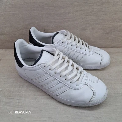 Adidas Gazelle Trainers Shoes Womens / Youth UK4.5 EU37 1/3 White Black Leather - Image 1 of 4