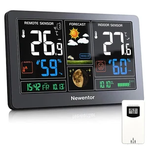 Weather Station Wireless Indoor Outdoor Thermometer, Color Display Digital We... - Picture 1 of 2