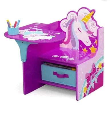Delta Niños Unicornio Silla Escritorio con Cubo de Almacenamiento - Certificado Greenguard Dorado   Foto 1 de 4