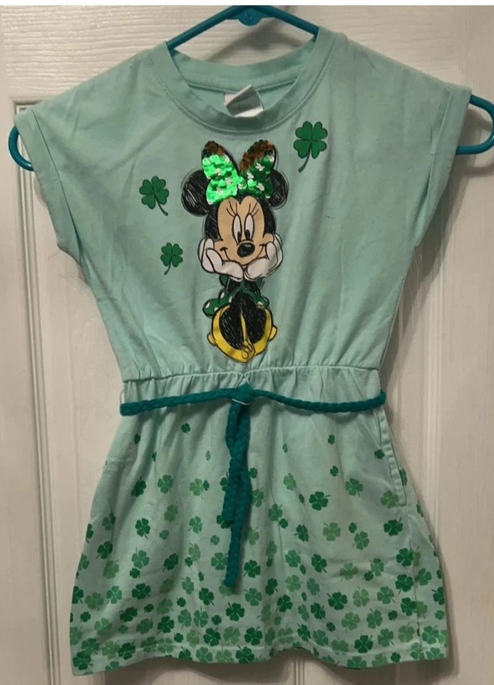 Vestido Disney Minnie Mouse Día de San Patricio Niño Talla XS (4/5) Trébol Verde Foto 1 de 4