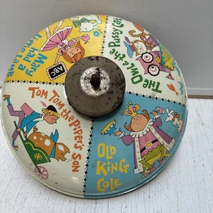 Vintage Chein Spinning Tin Toy Top Nursery Rhymes Antique MadeUSA 40’s NO TOP - Picture 1 of 4