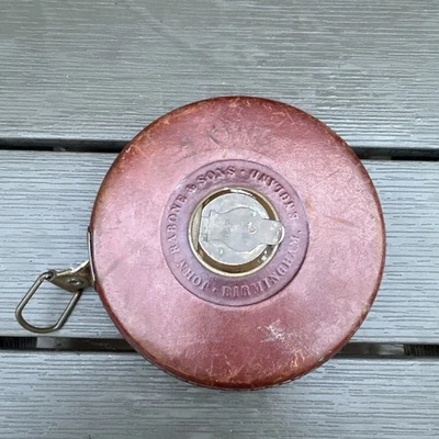 Vintage John Rabone & Sons 66ft Measuring Tape No.401 – Tape in Inches & Links - Image 1 of 4