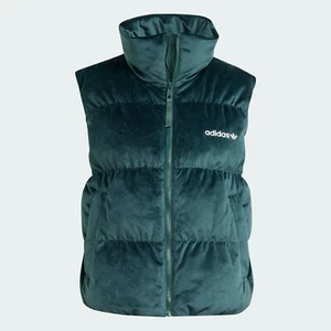 Adidas Regent Velvet Down Puffer Vest 'Mineral Green' (Women's S, M, L) IW8389 - Picture 1 of 4