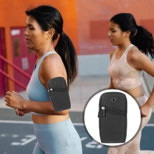 1Pc Adjustable Mobile Phone Arm Bag Wrist Bag Creative Sports Arm Bag (Black) - Picture 1 of 12