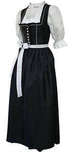 Dirndl Festtracht Trachten-Kleid Trachtenkleid Dirndlkleid Ball schwarz weiß - Bild 1 von 9
