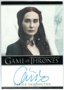 GAME OF THRONES SEASON 5 CARICE VAN HOUTEN AS MELISANDRE AUTOGRAPH LIMITED