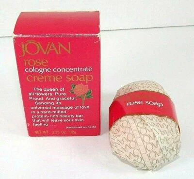 Avon Jovan ROSE Cologne Concentrate Creme Soap in Box 3.25oz 1977 Vintage NOS - Image 1 of 4