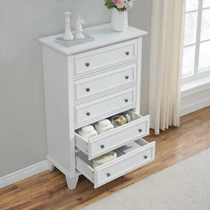 5 Drawer Dresser Wooden Storage Dressers Chests of Drawers for Bedroom Home - Picture 1 of 9