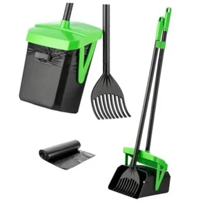 Pooper Scooper Swivel Bin & Rake with 20 Waste Bags, Dog Pooper Scooper with - Picture 1 of 8