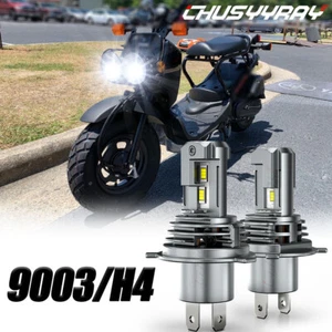 Pair Fit Honda NPS50 Ruckus 50 2003-2016 Headlights H4 9003 6000K Light Bulbs - Picture 1 of 10