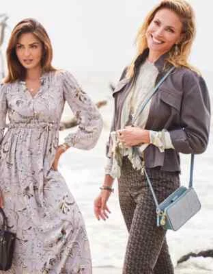 Spartina 449 Slate Blue Suede Zipped Crossbody Retail $208 Handbag New w/ Tags - Image 1 of 4