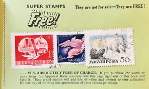 HUNGARY DOG ANIMAL 1957 STAMPS 1 PAGE FROM OLD VINTAGE APPROVALS BOOK 39170324 - Picture 1 of 3