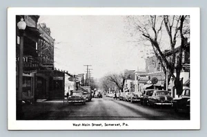 West Main Street Somerset Pennsylvania Postcard - Picture 1 of 2