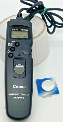 Canon TC-80N3 Timer/Remote Controller for DSLR - RRP £129+ Spare Battery MINT - Image 1 of 4