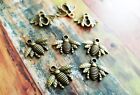 BULK Charms Bee Charms Antiqued Bronze 50 pieces Wholesale Charms Bumblebee