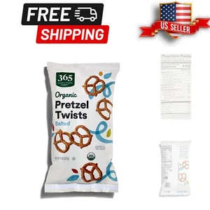 Salted Organic Pretzel Twists - 8 Ounce Vegan Delight for Healthy Snacking - Picture 1 of 6