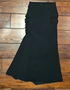 Maxi falda negra para mujer Rachel Comey con detalle de volantes en los laterales con cremallera talla 2 - Imagen 1 de 12