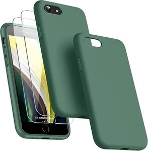 [3 in 1 for Iphone SE Case 2022/3Rd/2020/2Nd Gen, Iphone 7/8,With 2 Pack Screen - Picture 1 of 12