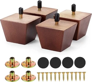 Maricome 2 Zoll Möbelbeine Massivholz konisch Pyramide Sofa/Couch/Ottomane NEU - Bild 1 von 2