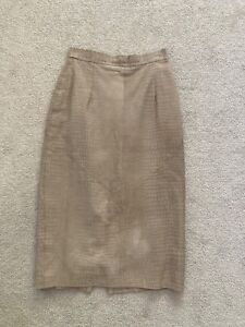 Stone Leather XXS/XS Leather Over The Knee Pencil Skirt