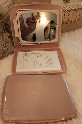 Vtg Mary Kay Consultant Pink Magnifying Mirror Party Travel 2 Sided Standing  - Image 1 of 4