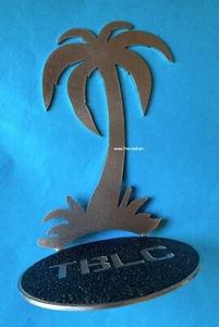 Tampa Bay Laser Center 10th Annv 1992-2002 Laser Cut Palm Tree Stainless coaster - Picture 1 of 10