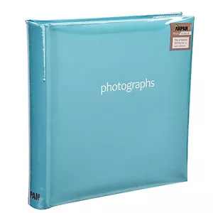 Blue Photo Album Slip In  4' x 6' 200 Holds With Memo Area Ideal gift -SM200BE - Picture 1 of 5