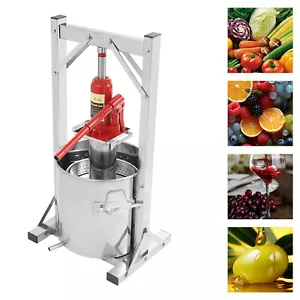 12L Fruchtpresse Weinpresse Edelstahl Saftpresse Obstpresse Mit Hydraulic Jack - Bild 1 von 21