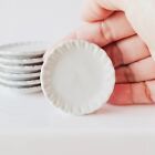 Dollhouse Miniatures Ceramic Scallop Dishes Plates Kitchen Decor 45mm 10Pcs