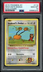 2016 Pokemon XY Evolutions Imakuni?' Doduo Secret Rare Card eBay 1/1 #112 PSA 10 - Picture 1 of 21