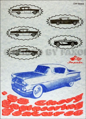 Chevy 1958 manual de ingeniería Impala Bel Air Biscayne Corvette Chevrolet Foto 1 de 2