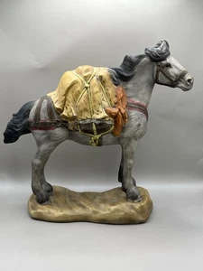 Keramik Bastler handbemalt Packung Pferd Skulptur signiert 1986 10,5" - Bild 1 von 16