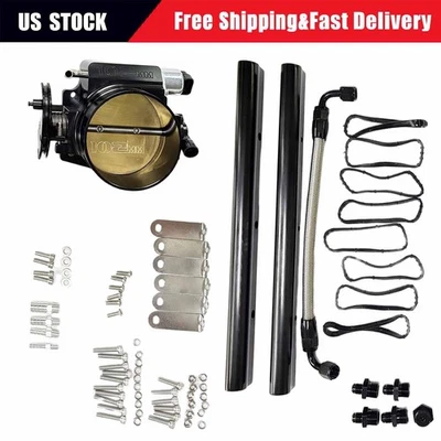 Low Profile   LS1 LS2 LS6 4.8L & Fuel Rail Throttle Body 102mm Foto 1 de 4