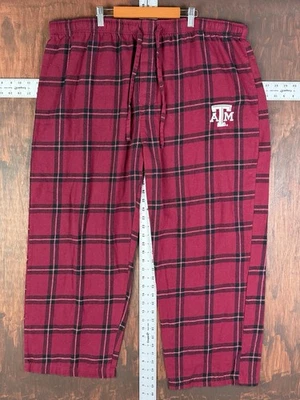 Pantalones de pijama Texas A&M concepto NCAA deportes granate a cuadros ligeros adultos 3XL ATM Foto 1 de 4