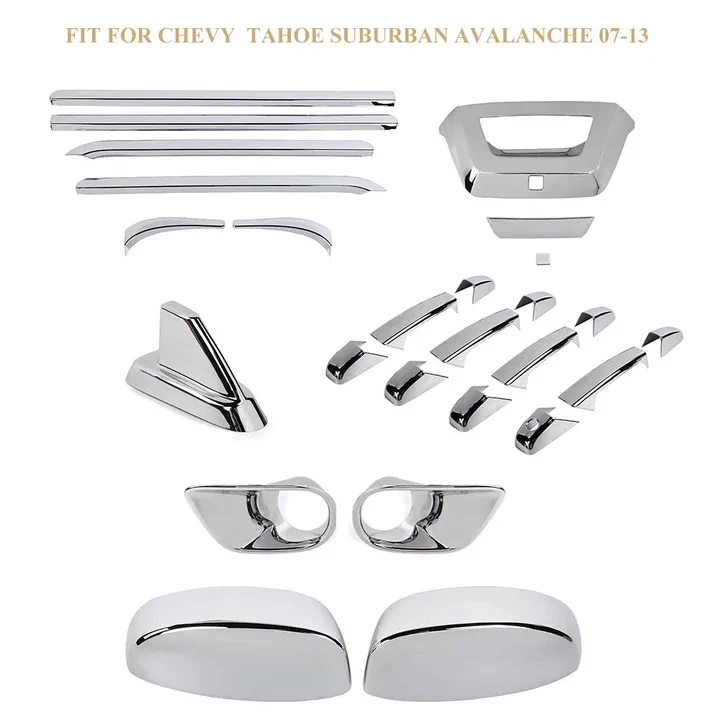 Chrome Exterior Decor Cover Trim For Chevy Avalanche Tahoe 2007-13 Accessories Foto 1 de 1