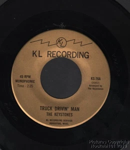 Hear 1973 Keystones Country / Folk Rock 45 - Truck Drivin' Man b/w Silver Wings - Picture 1 of 1