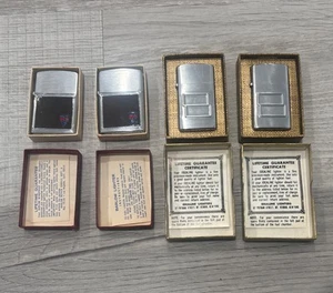 Vintage Lighter Lot Of 4 NOS In Box Barlow Idealine With Papers - Picture 1 of 13