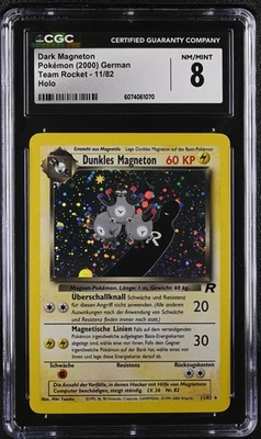 CGC 8 GERMAN Dark Magneton 2000 Team Rocket 11/82 Holo Pokemon Card - Image 1 of 2