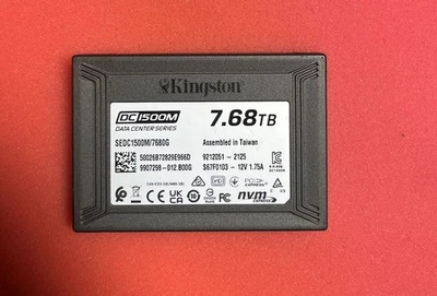 SSD interno Kingston DC1500M 2,5" 7,68 TB - SEDC1500M/7680G - 100 % salud Foto 1 de 2