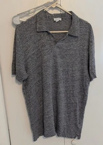 Polo uomo Sunspel lino taglia L grigio melange manica corta made in Portugal - Foto 1 di 10