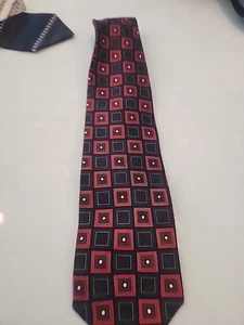 Seidenkrawatte Hagar rot und schwarz - Bild 1 von 4