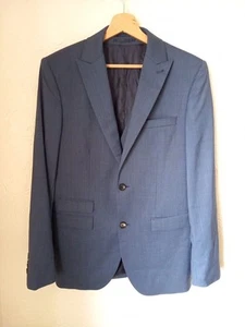 NEXT Signature Giacca e Gilet Uomo 38" Regular Sartoriale Vestibilità Blu Ardesia - Foto 1 di 8