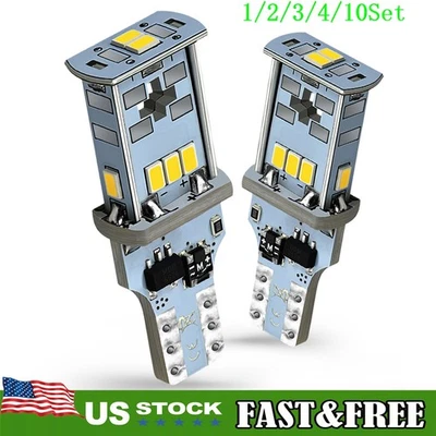 CANbus Error Free T15 W16W LED Reverse Backup Light Bulb Kit 6500K White 1~10Set - Image 1 of 4