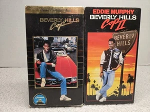 Beverly Hills Cop 1 & 2 VHS lot Eddie Murphy Tested 1980s Comedy - Picture 1 of 5