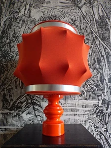 LAMPE Céramique VINTAGE 1970-Abat-jour-DESIGN 60-70-space age - Picture 1 of 5