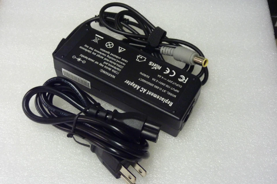 AC Adapter Power Cord Battery Charger 90W IBM Lenovo Thinkpad T400 T410 T410i - Image 1 of 1
