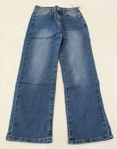 Fabkids Girl's High Rise Straight Leg Denim Pants EW7 Color Blue Size 10 NWT - Picture 1 of 5